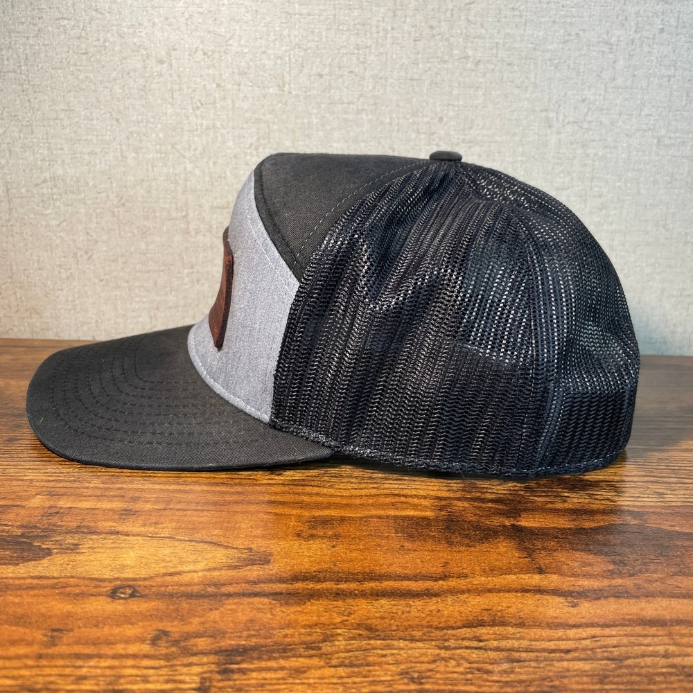 Richardson 168 Asimpa Pipeline Services APS Leather Patch Trucker Hat Snapback - Picture 2 of 9